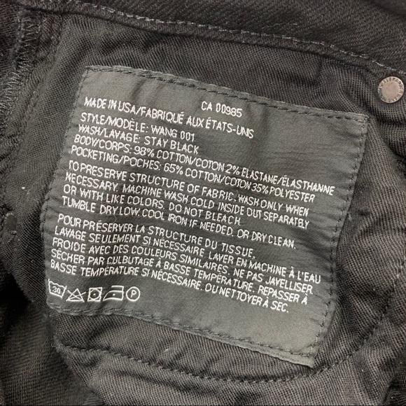 Denim x Alexander Wang Black High Rise Jeans - 26 - Picture 4 of 5